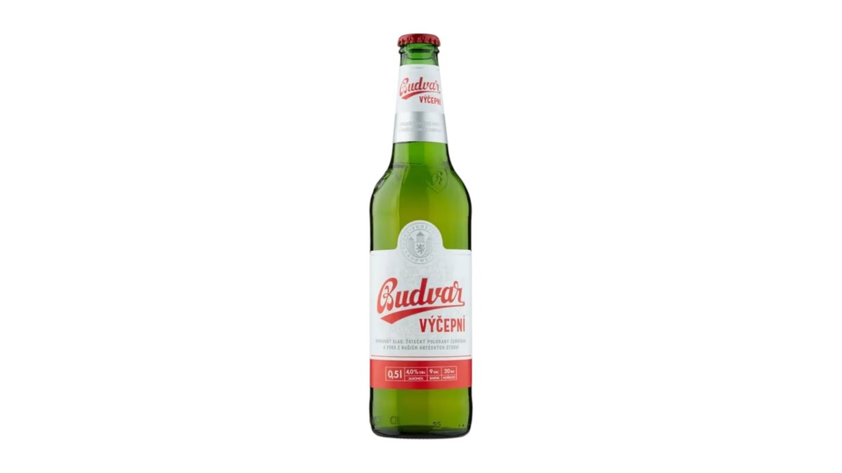 Budvar Výčepní Pivo výčapné svetlé 10°, sklo, 0,5 l