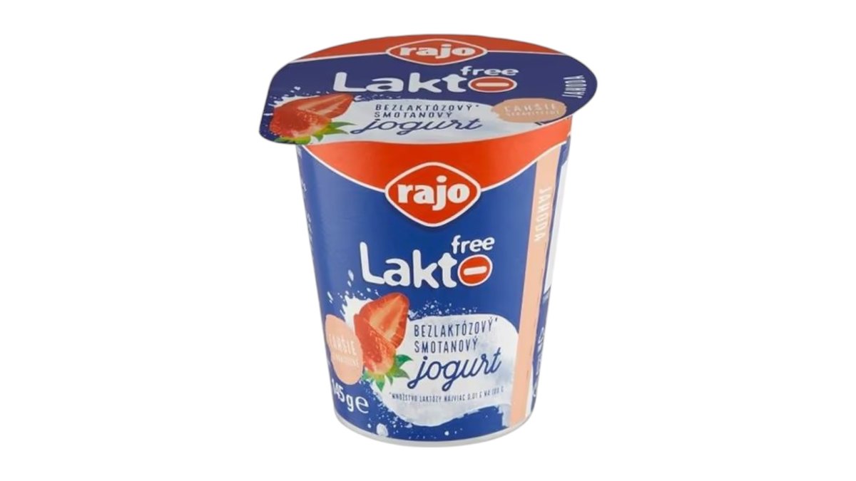 Rajo Lakto Free Smotanový jogurt jahoda, 145 g