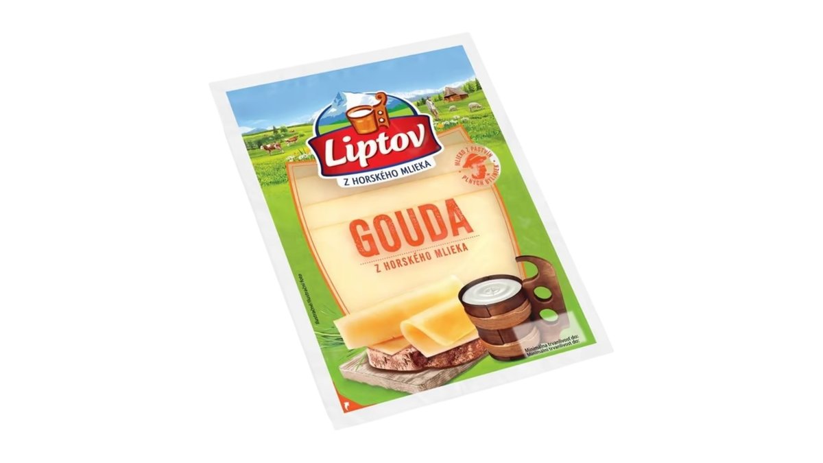 Liptov Gouda neúdená plátky, 90 g