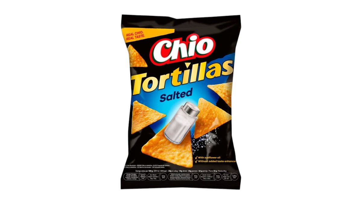 Chio Tortillas nacho Touch of salt, slané, 110 g