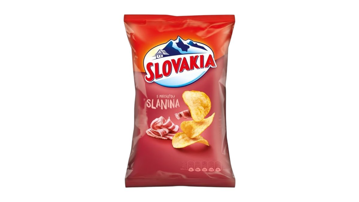Slovakia Chips s príchuťou slanina, 130 g