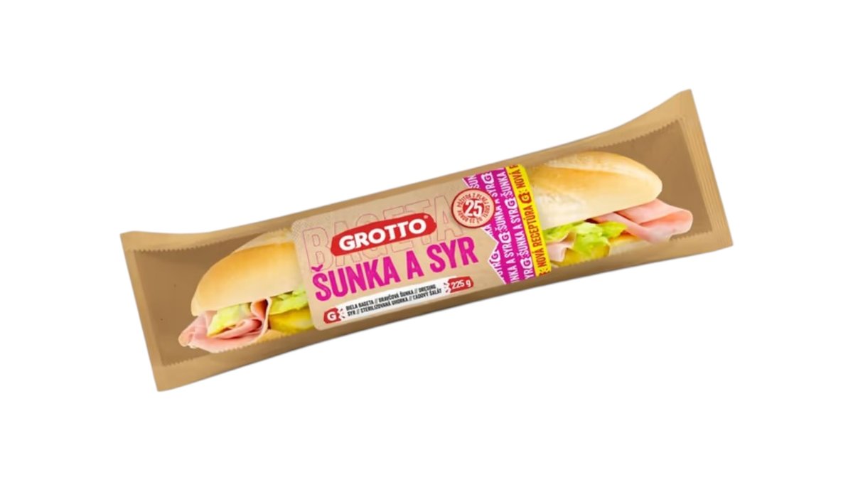 Grotto bageta Šunka a syr, 230 g