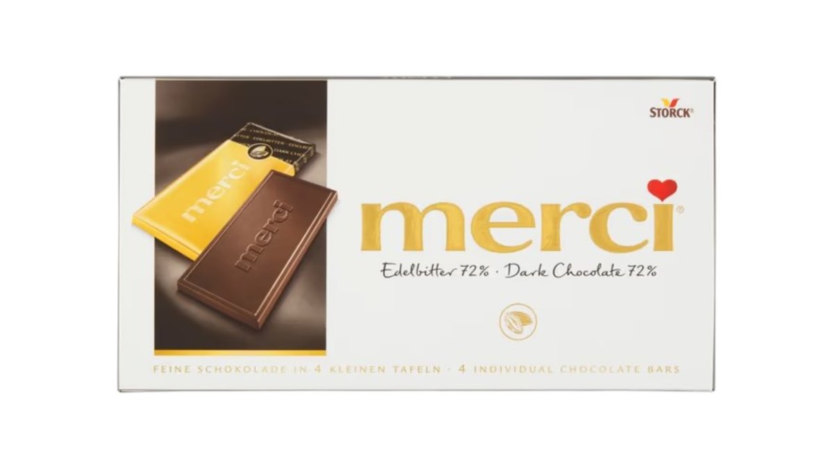 Merci tabuľková čokoláda extra horká 72%, 100 g