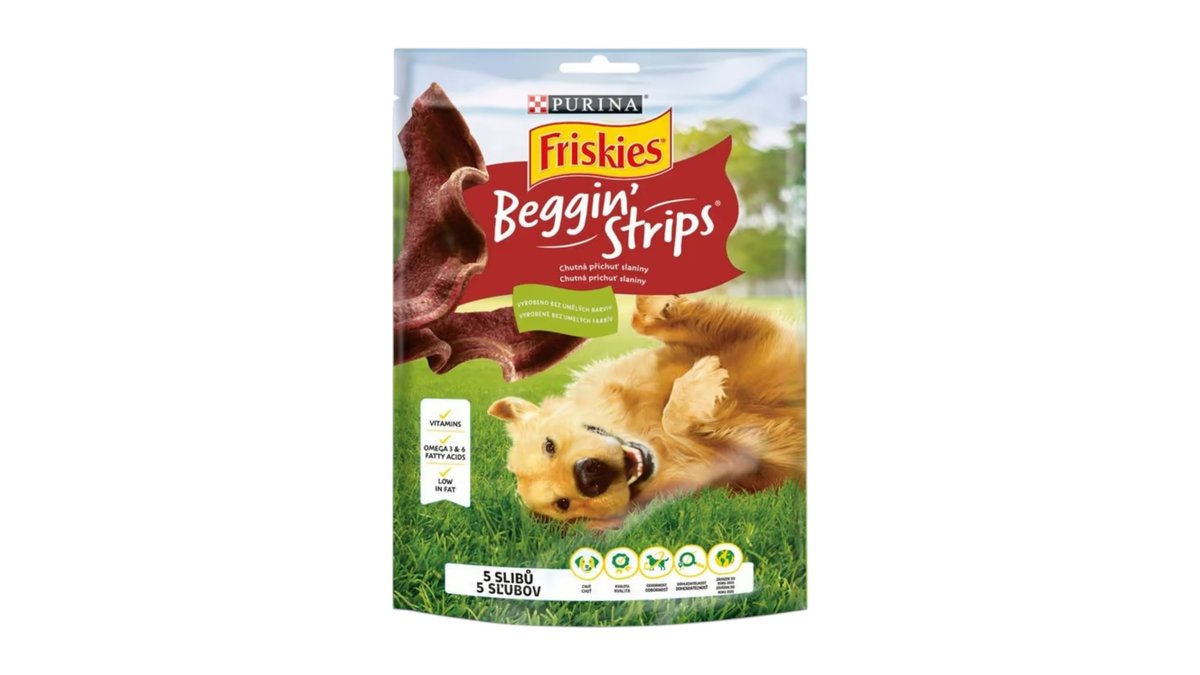 Purina Friskies Beggin' Strips, snack pre psa, 120 g