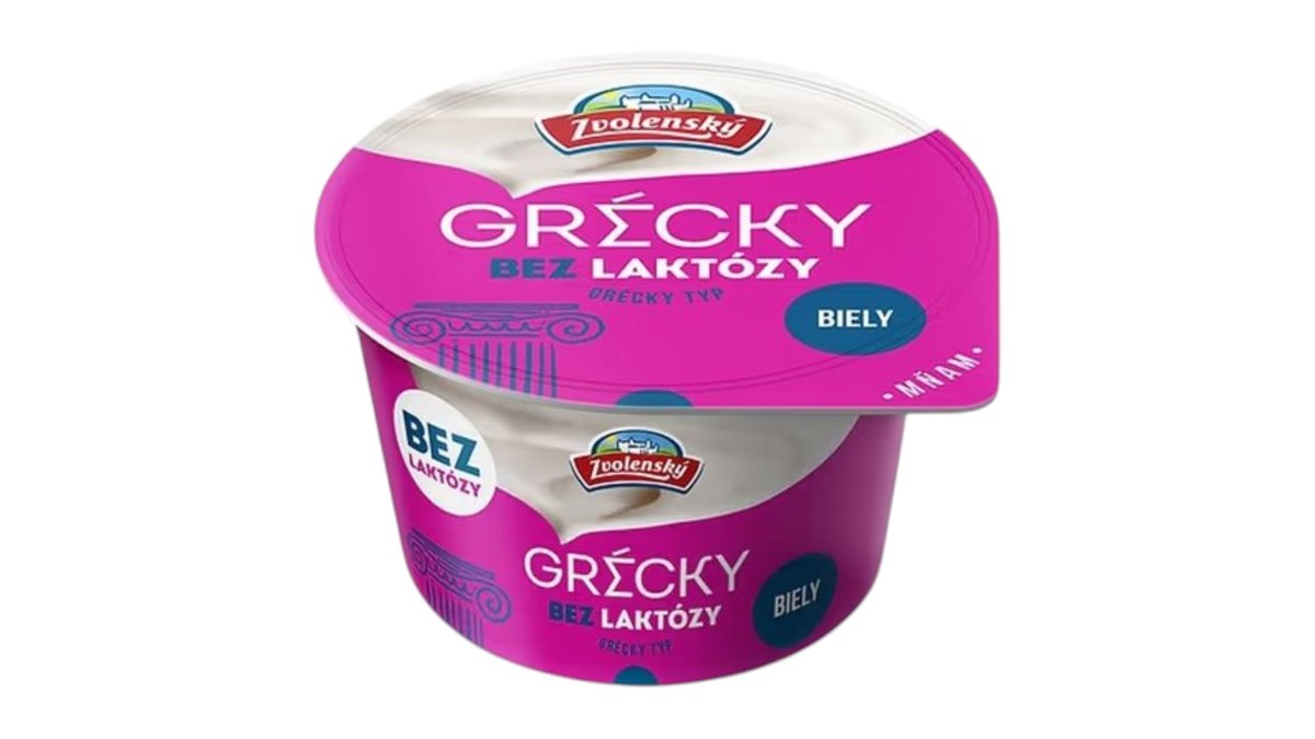 Zvolenský Grécky jogurt, bezlaktózový, biely, 125 g