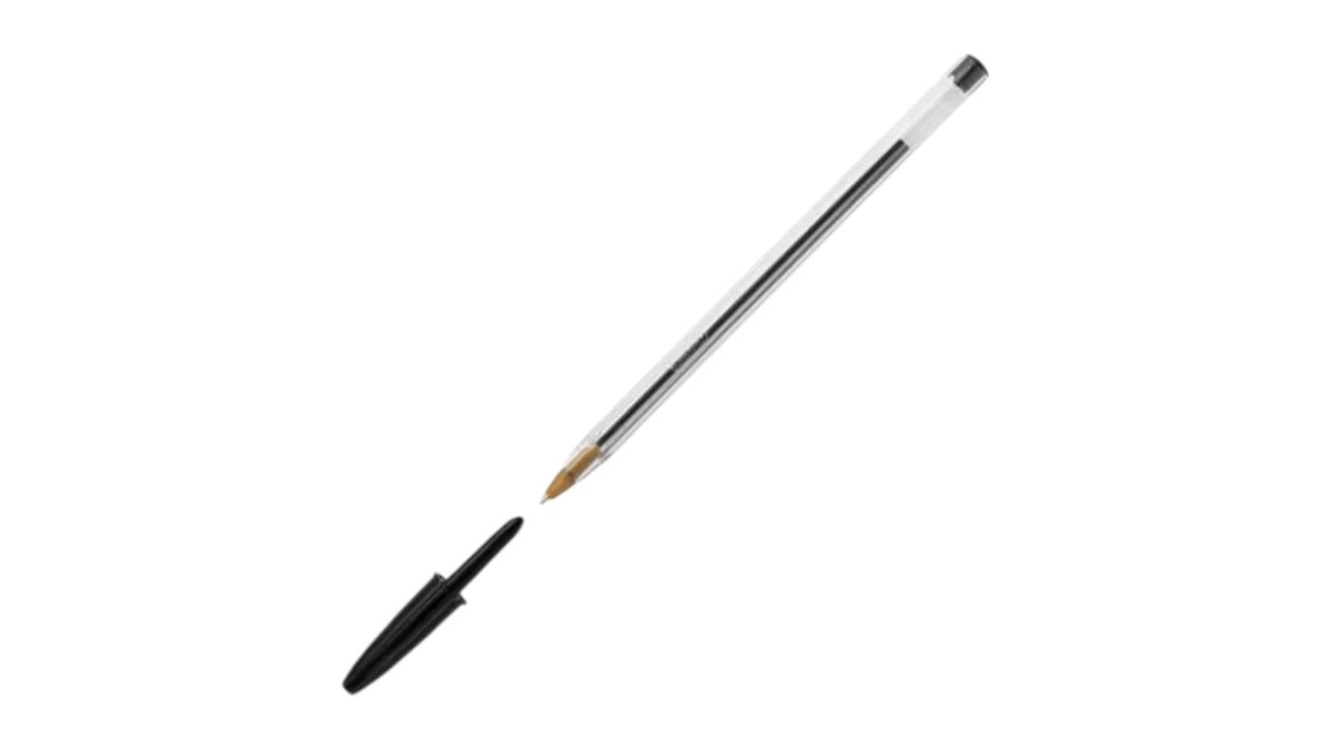 BIC Cristal, Guľôčkové pero, neklikacie, 1 mm, čierne, 1 ks