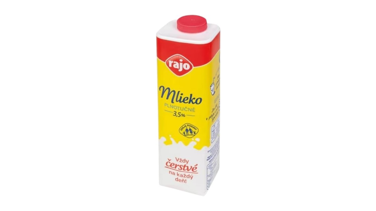 ** Rajo mlieko čerstvé plnotučné, 1 l