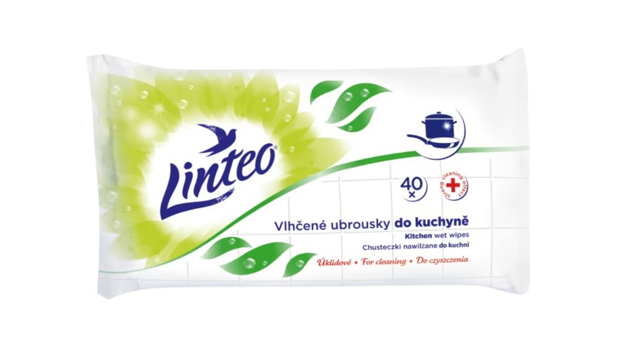 Linteo home Vlhčené utierky do kuchyne, 40 ks