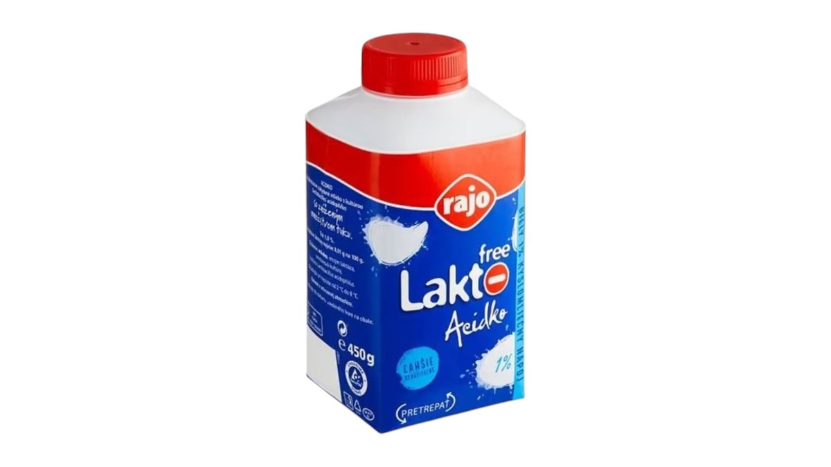 Rajo Lakto Free Acidko kyslomliečny nápoj biely 1%, 450 g