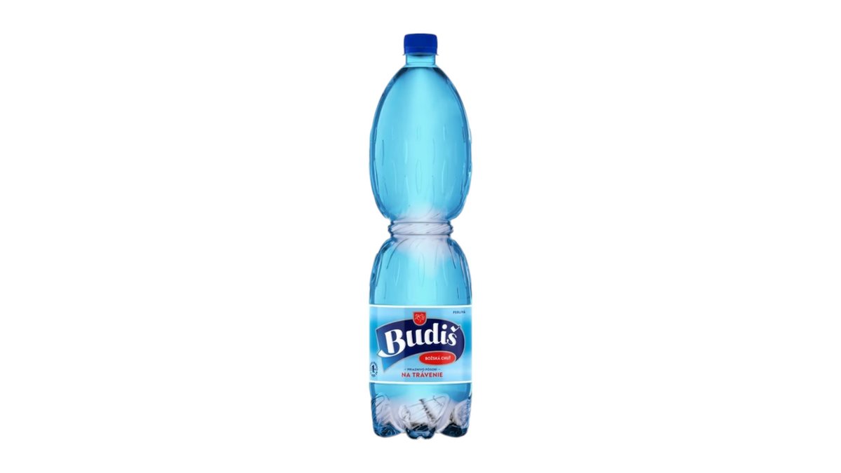 Budiš Prírodná minerálna voda perlivá, 1,5 l