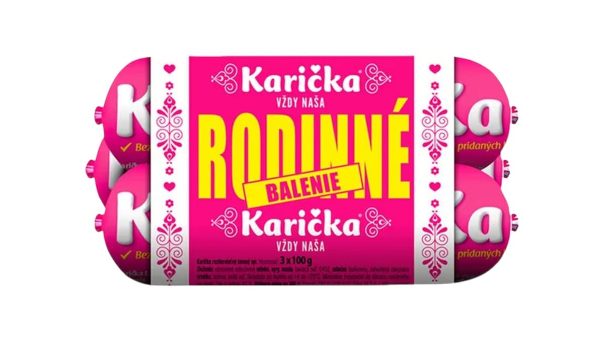 Karička tavený syr, rodinné balenie, 3 x 100 g