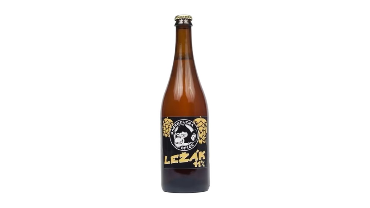 Nachmelená Opice Ležiak 11° svetlé pivo, 0,75 l
