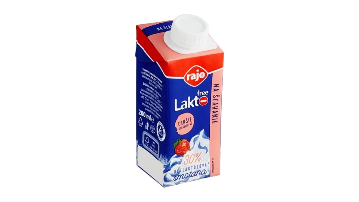 Rajo Lakto Free Smotana na šľahanie 30%, 200 ml