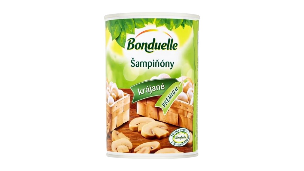 Bonduelle Šampiňóny krájané, 390 g