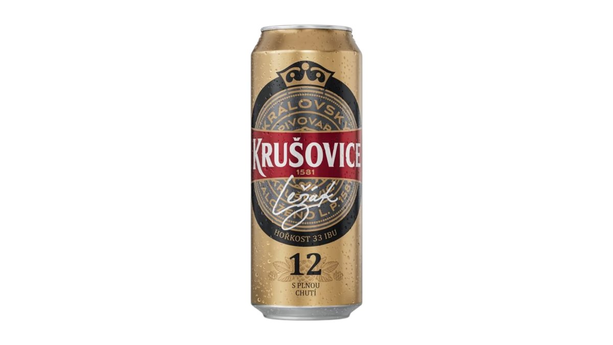Krušovice Královský ležák 12°, svetlé pivo, 0,5 l