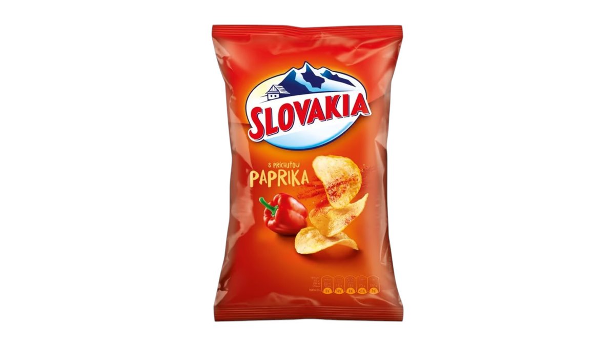Slovakia Chips s príchuťou paprika, 130 g