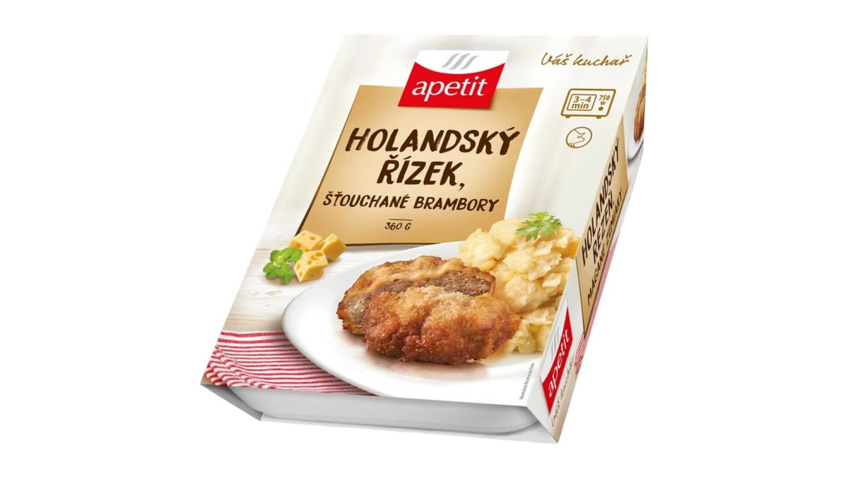 ** Apetit Hotové jedlo holandský rezeň vyprážaný a zemiaková kaša, 360 g