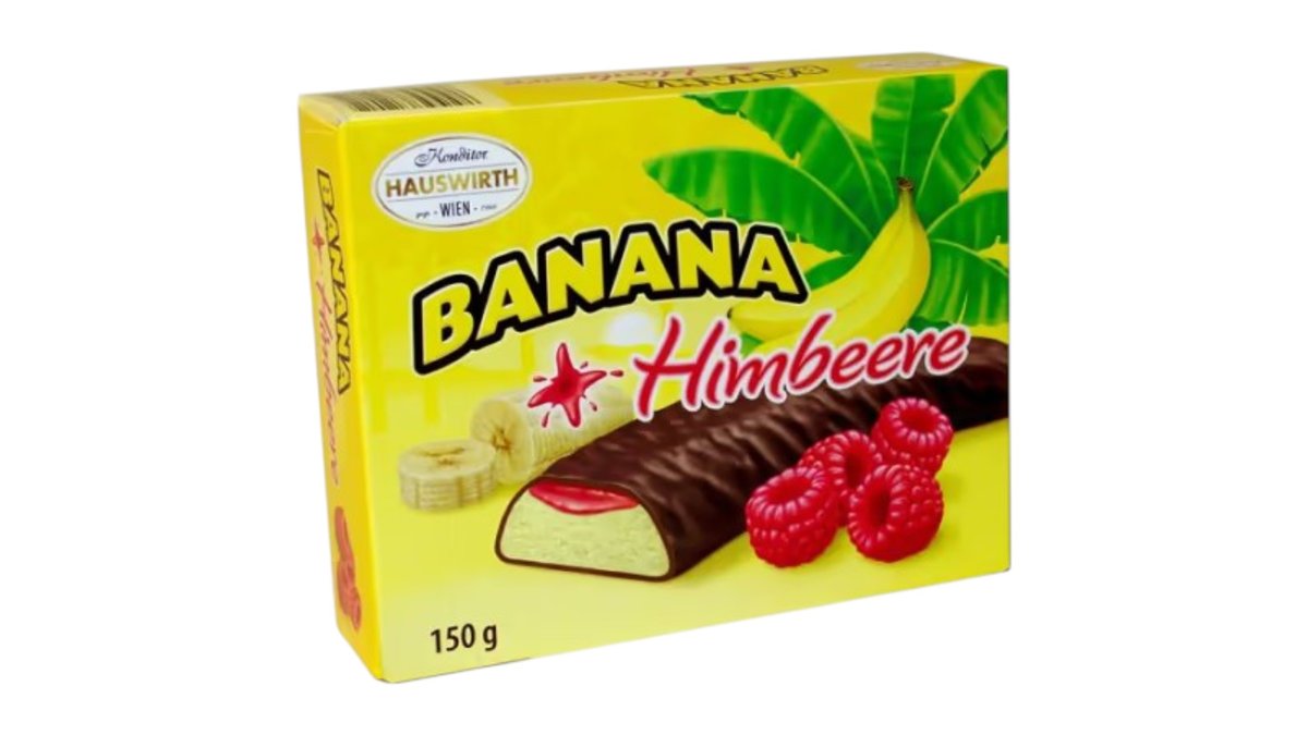 Hauswirth Banán a maliny, 150 g
