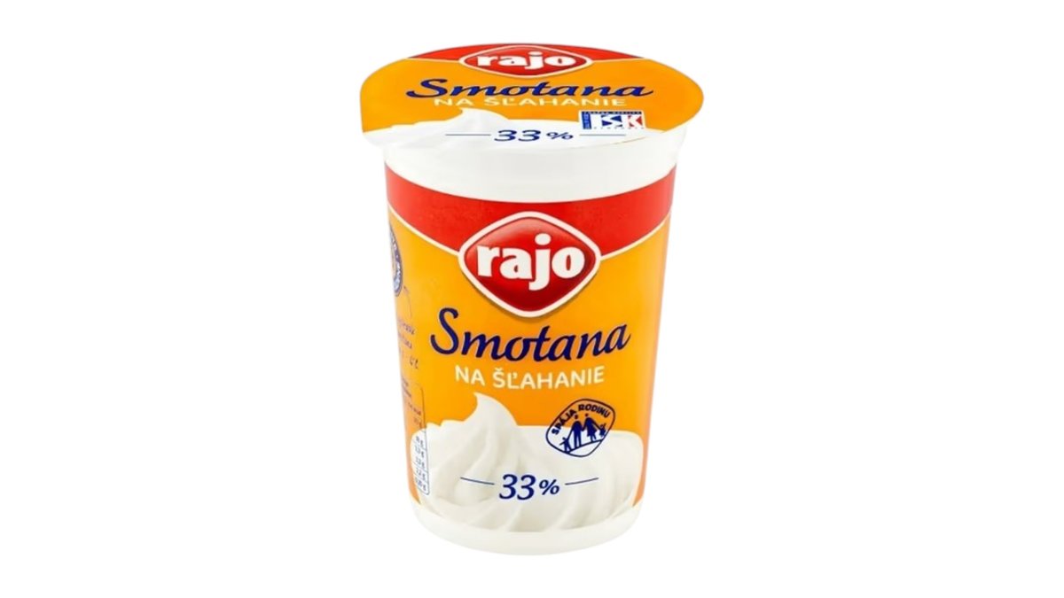 Rajo Smotana na šľahanie 33%, 250 ml