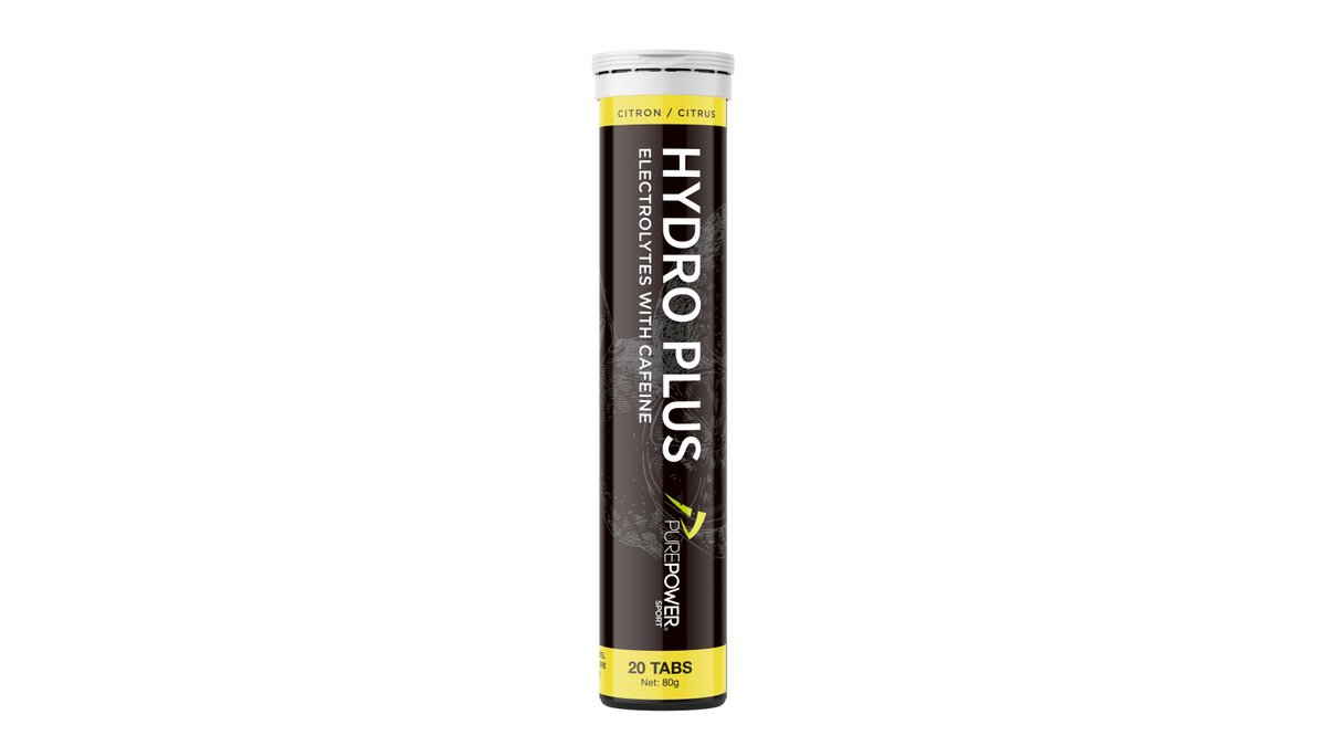 Elektrolytter m. koffein & citrussmag, Hydro Plus