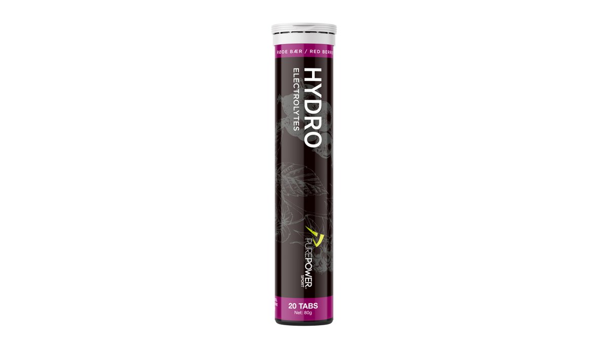 Elektrolytter m. røde bærsmag, Hydro Plus