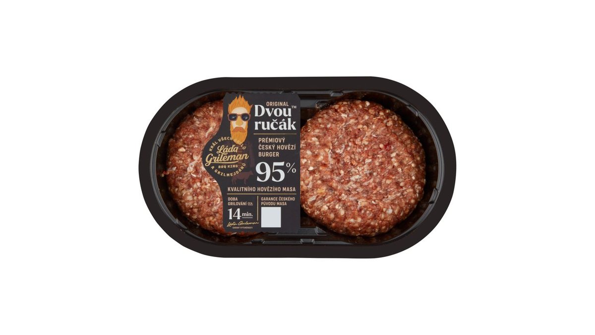 Hovězí burgersteak dvouručák 400g