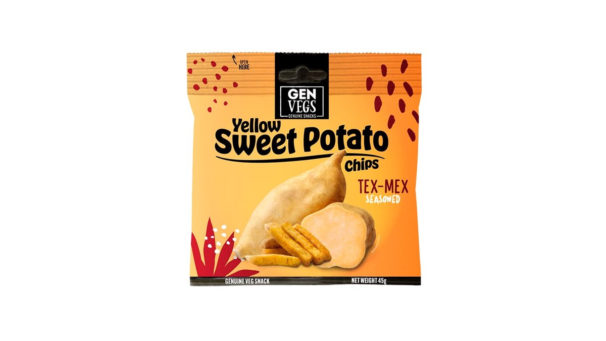 Kuivattu Bataattilastu keltainen TexMex 45g