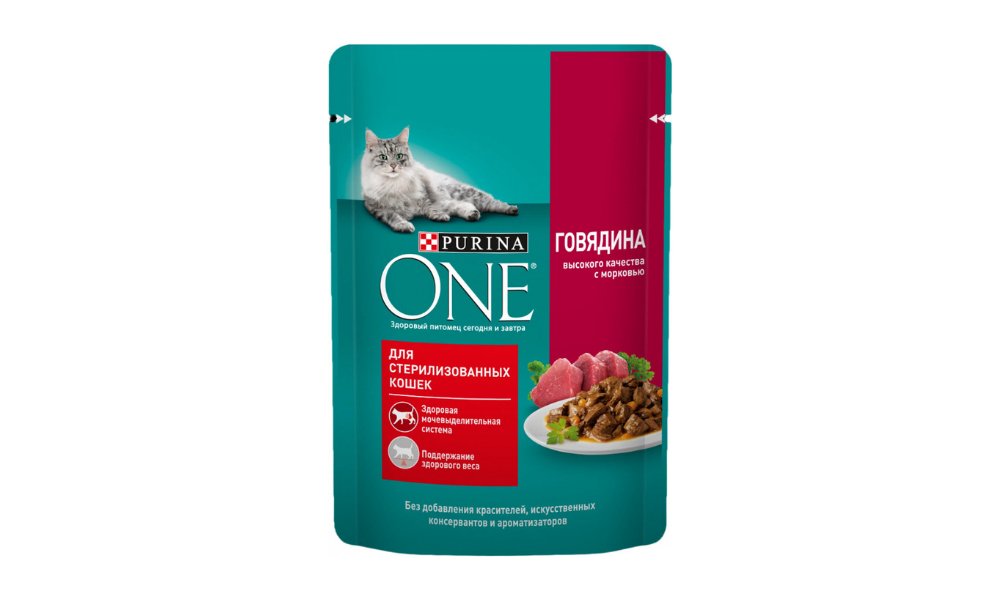 Корм для кошек Purina One Говядина 75 г