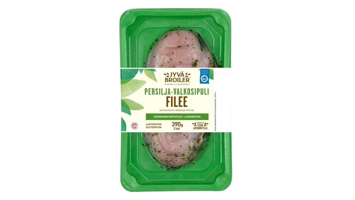 Jyväbroiler Broilerin Filee Persilja-Valkosipuli 390g