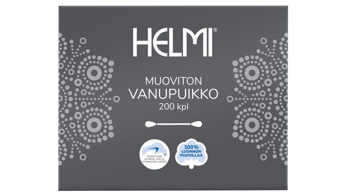 Helmi muoviton vanupuikko 200kpl