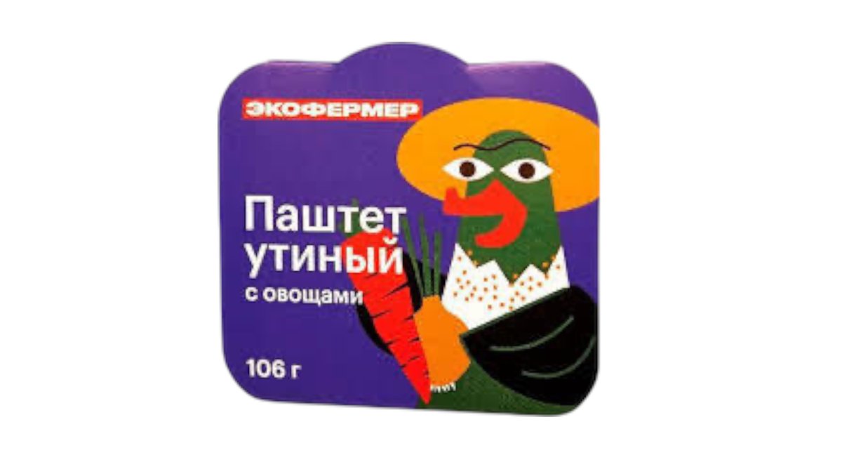 Паштет ЭКОФЕРМЕР Утиный С овощами 106г п/у