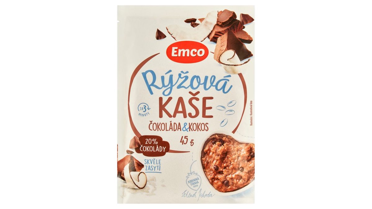 Emco Ryžová kaša čokoláda & kokos 45 g