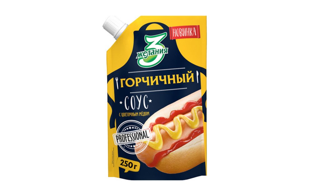 Соус 3 ЖЕЛАНИЯ Горчичный 250г м/у