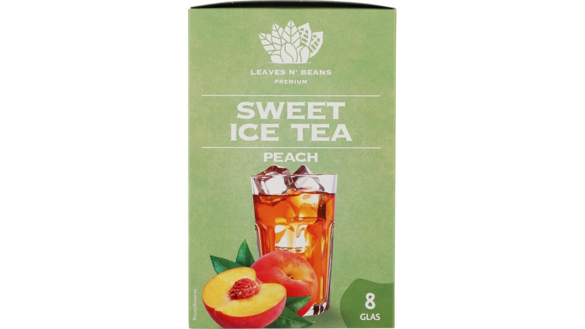 Sweet Ice tea-pulver m. fersken, Leaves N' Beans 160 g