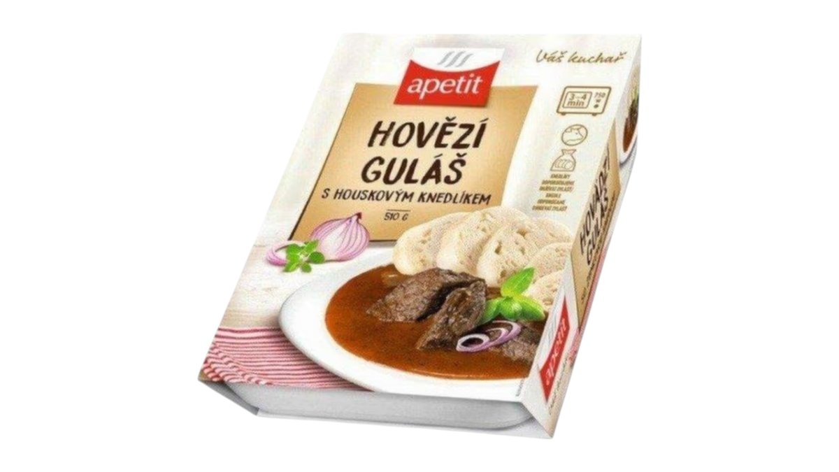 Apetit Hovězí guláš, houskový knedlík, 510 g
