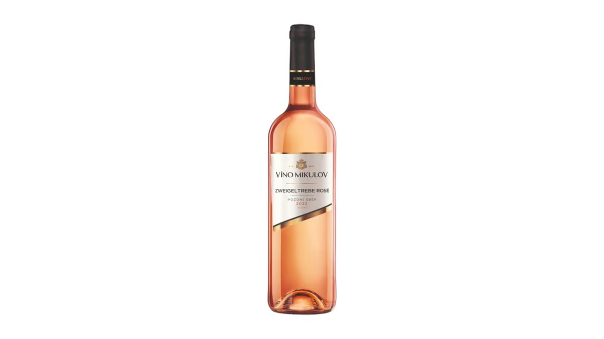 🇨🇿 Víno Mikulov Zweigeltrebe rosé pozdní sběr růžové suché víno, 0,75 l