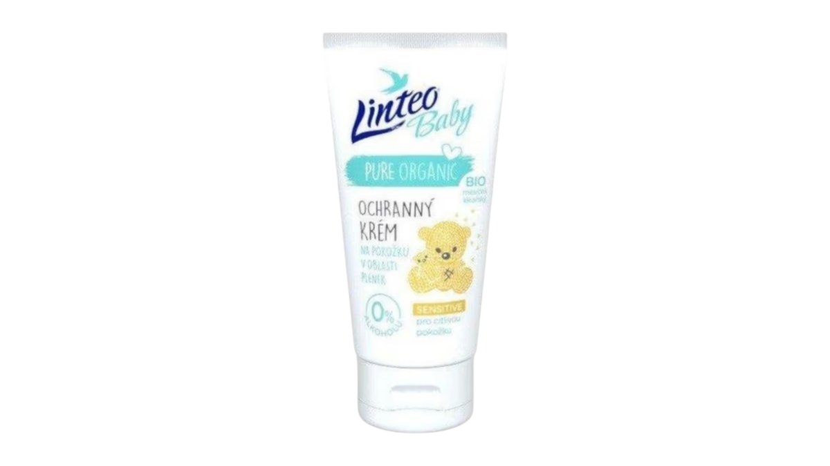 Linteo Baby krém na pokožku v oblasti plenek s Bio měsíčkem lékařským, 75 ml