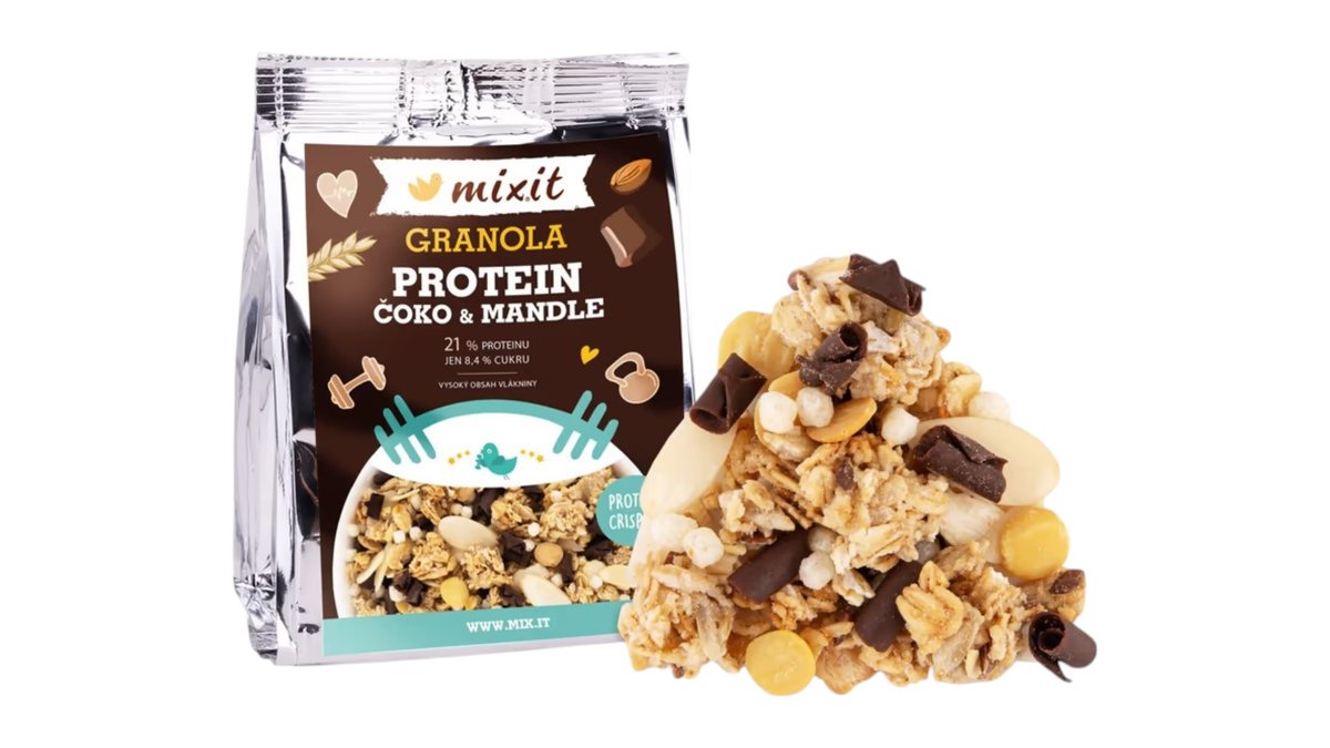 Proteinová granola z pece čokoláda a mandle do kapsy, 70 g