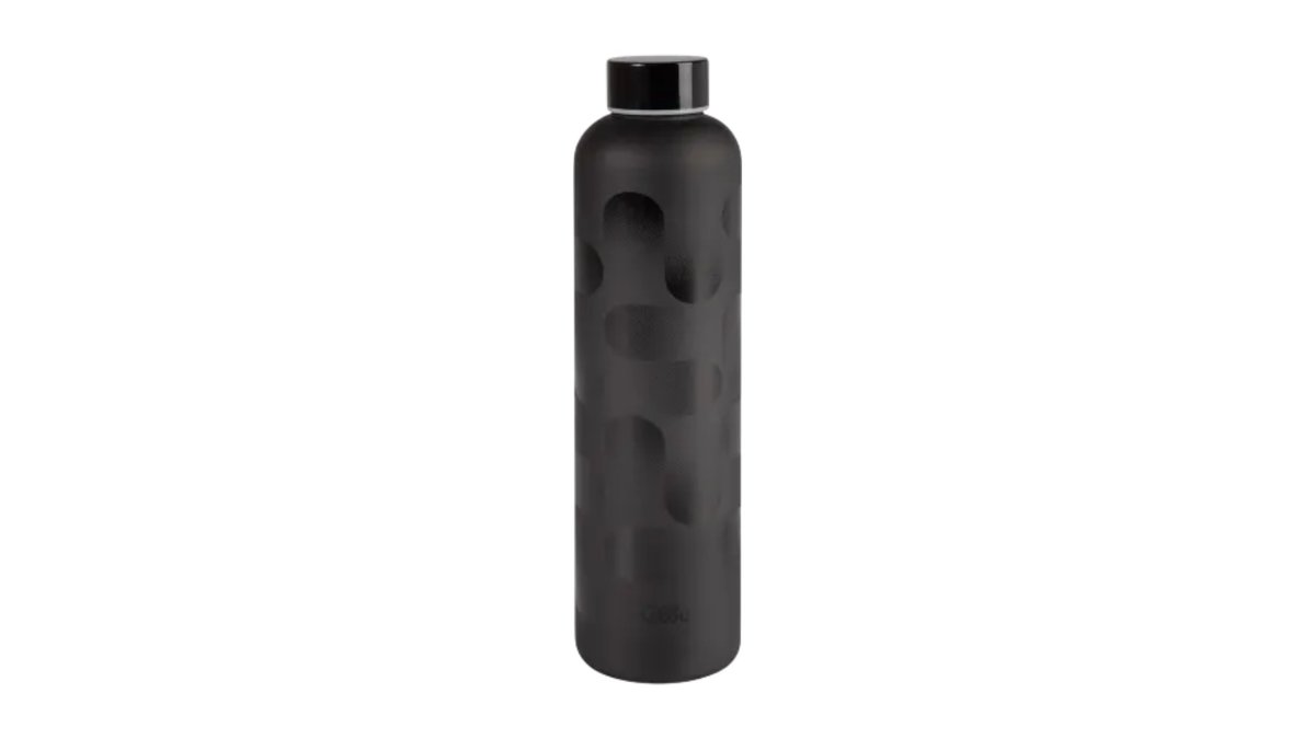 Matná sklenená fľaša Čierny abstrakt 750 ml, 1 ks