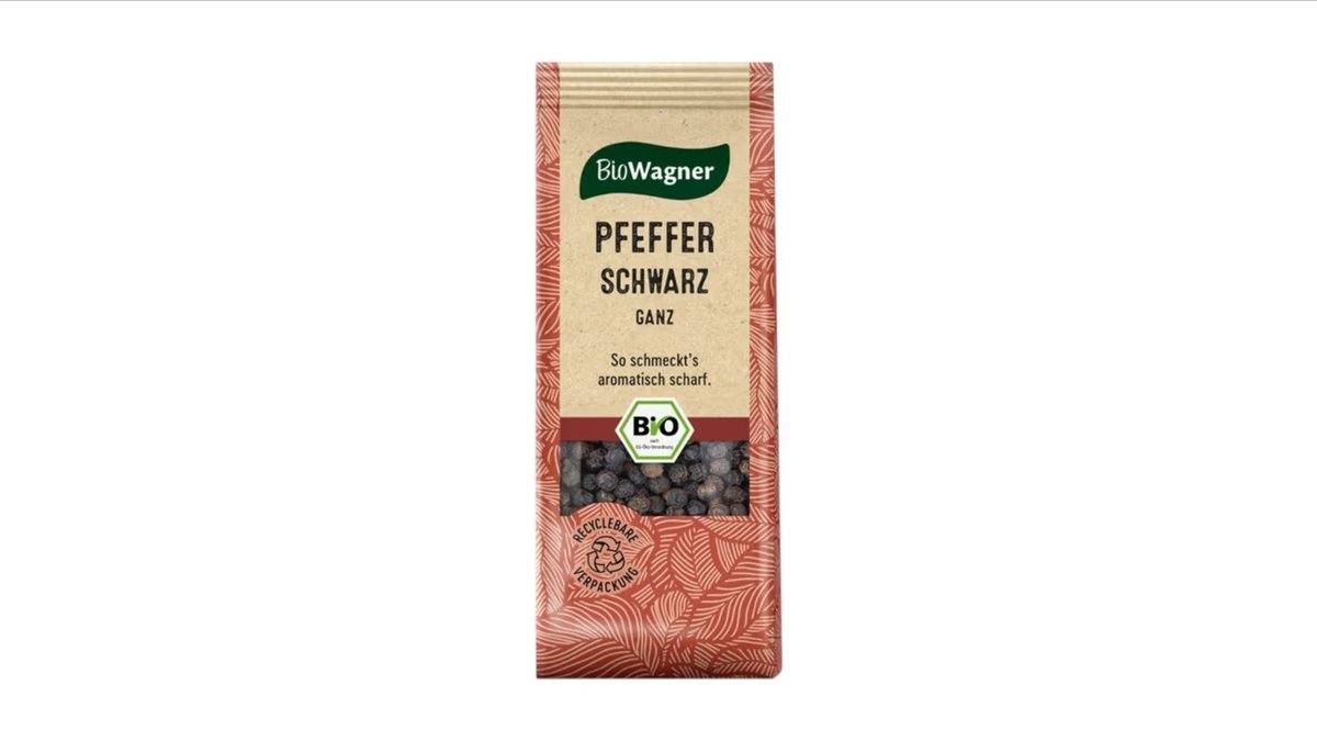 BioWagner Gewürze Pfeffer Schwarz Ganz, 50 g | EDEKA Neumann