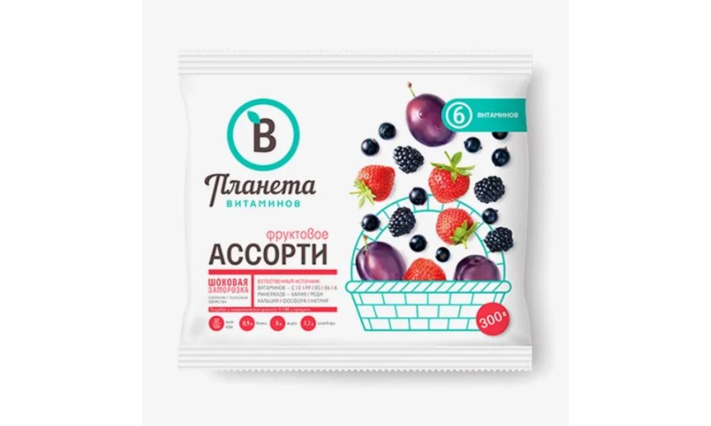 Ассорти фруктов Планета Витаминов зам 300г