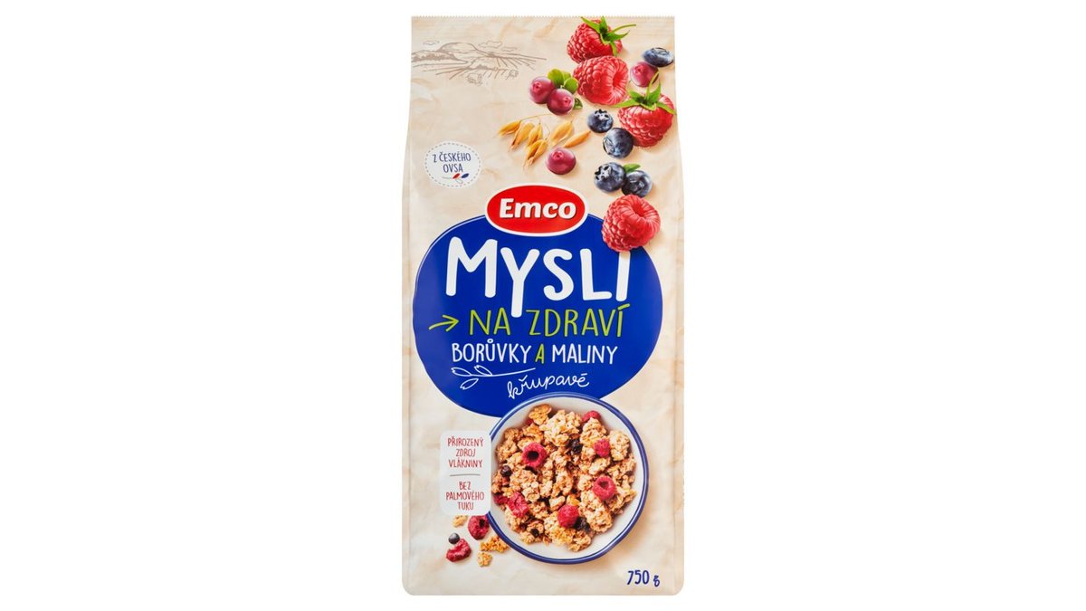 Emco Mysli chrumkavé čučoriedky a maliny 750 g