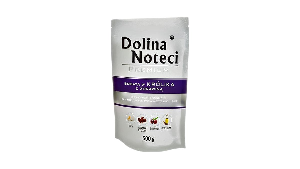 Karma dla psa królik z żurawiną 500g Dolina Noteci