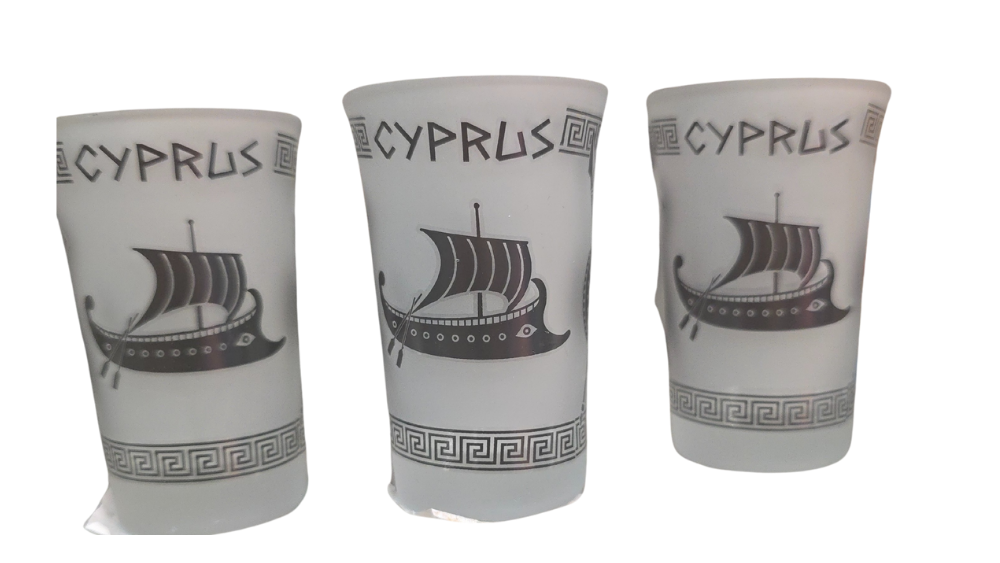 Shot glass Cyprus boat