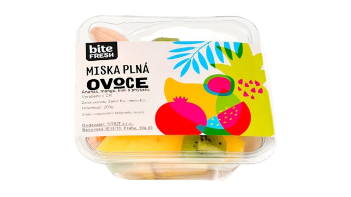 ** Bite fresh Ovocný šalát mix, ananás, mango, hroznové víno, physalis, 200 g