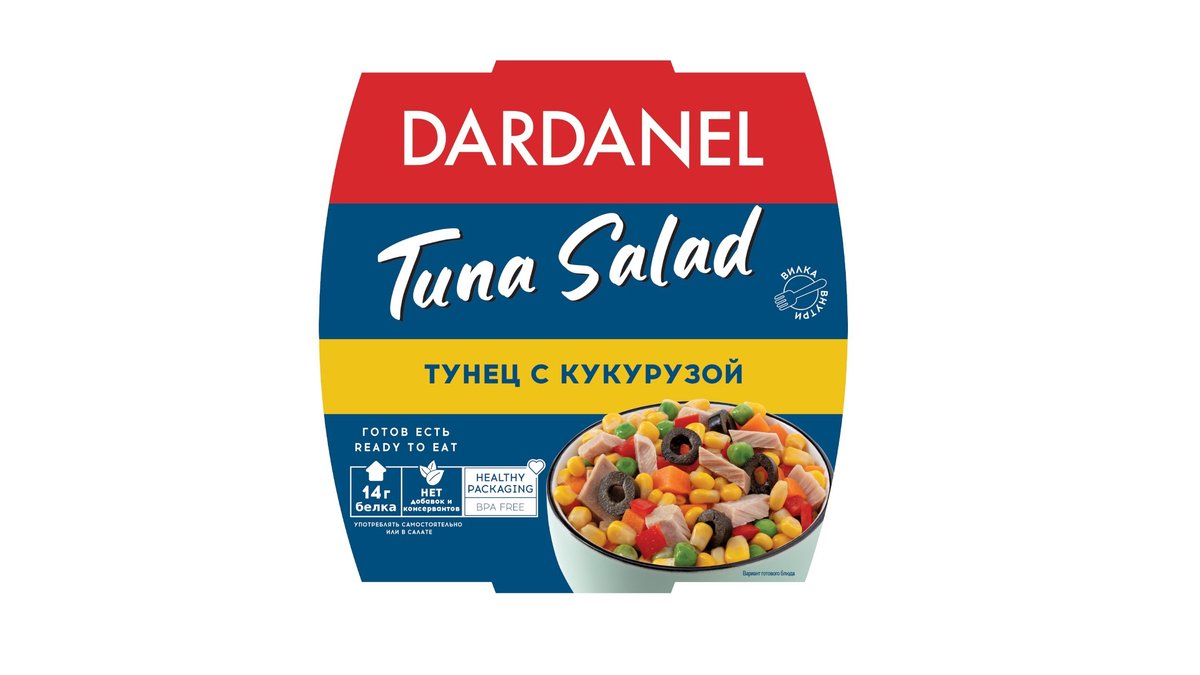 Салат с тунцом и кукурузой Dardanel 160 г
