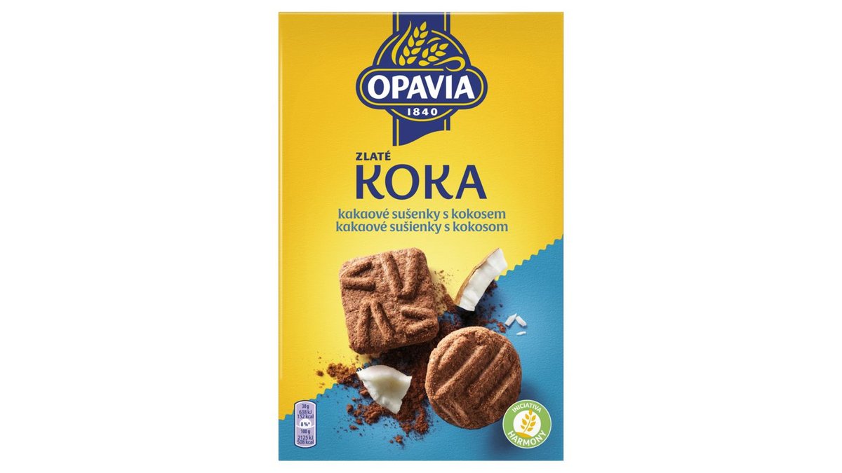 Opavia Sušienky Zlaté Koka S Kokosom A Kakaom 180 G