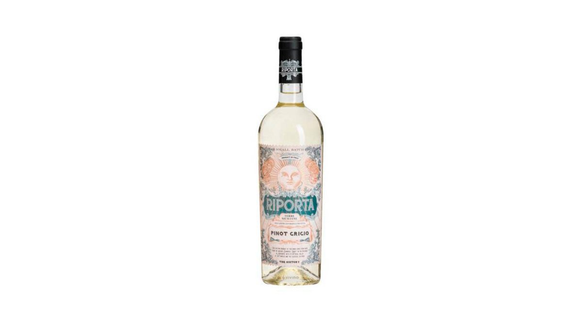 Вино RIPORTA Pinot Grigio Terre Siciliane IGT 12,5% бел/сух 0,75л