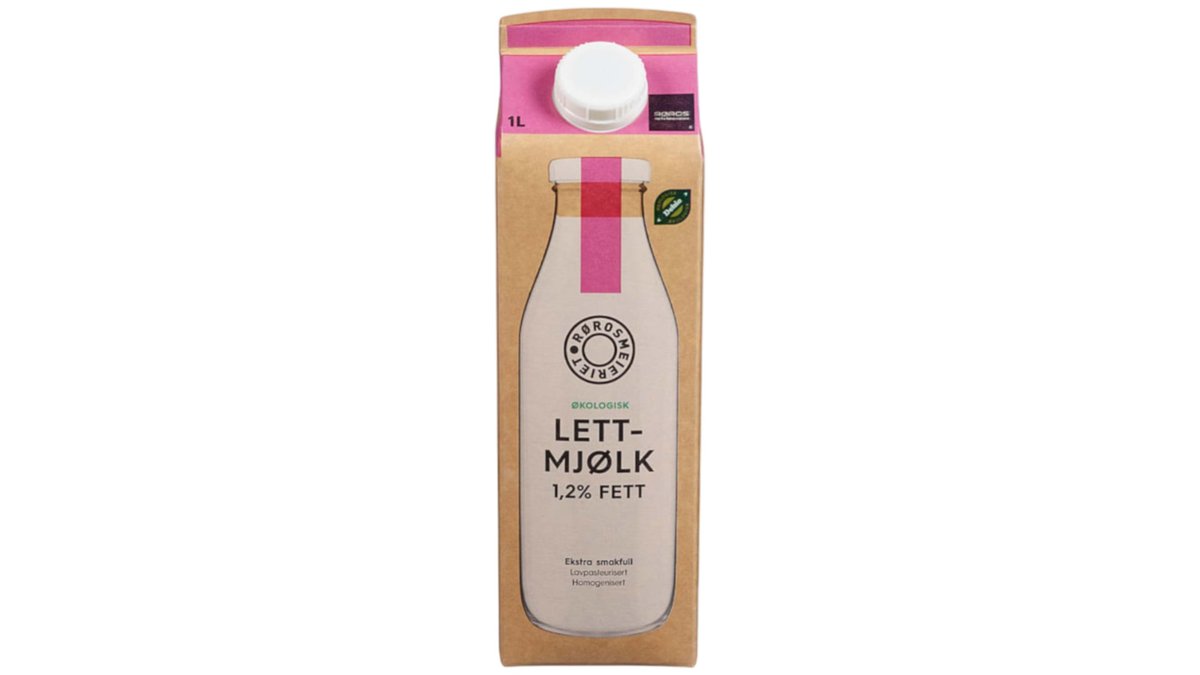 Røros Lettmjølk Økologisk 1,2%, 1 l