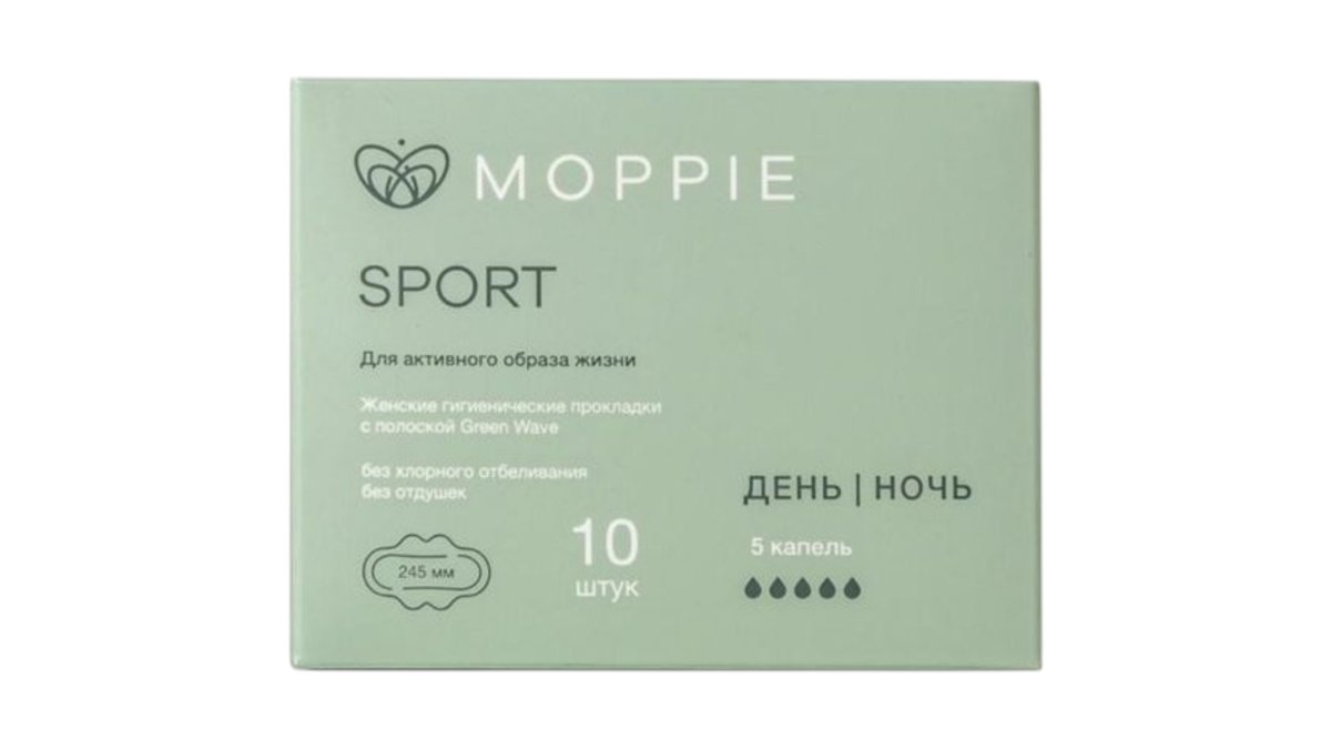 Прокладки Moppie 5 капель 10 шт